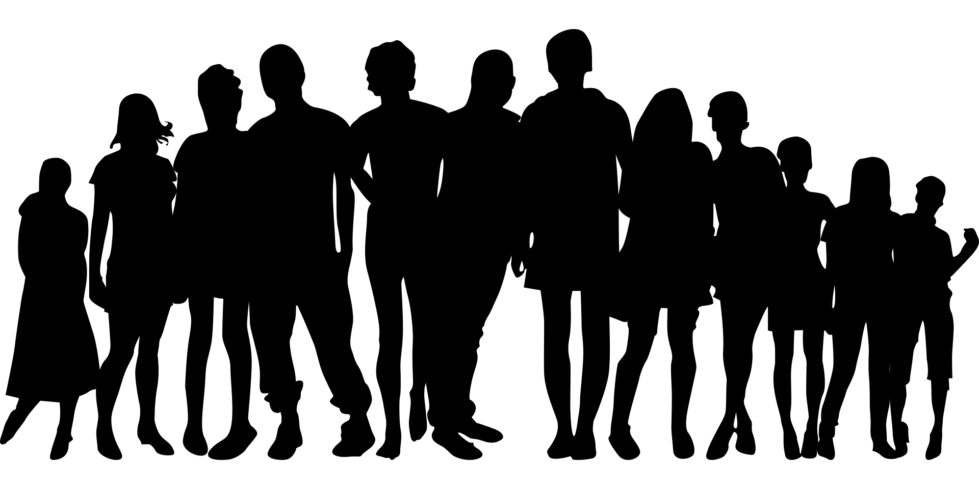 Großfamilie als Silhouette